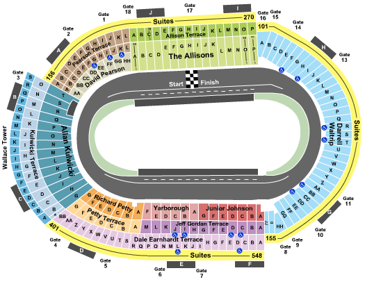 Bristol Motor Speedway NASCAR Seating Chart